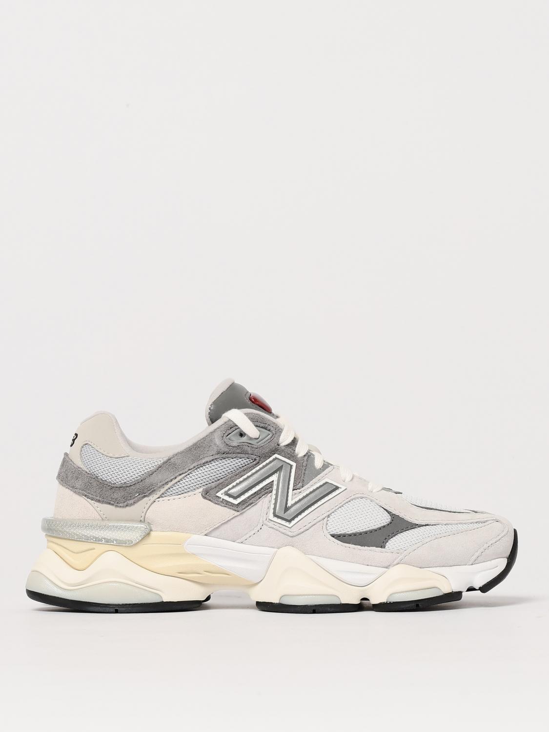 NEW BALANCE SNEAKERS: Sneakers 9060 New Balance in camoscio e mesh , Grigio - Img 1