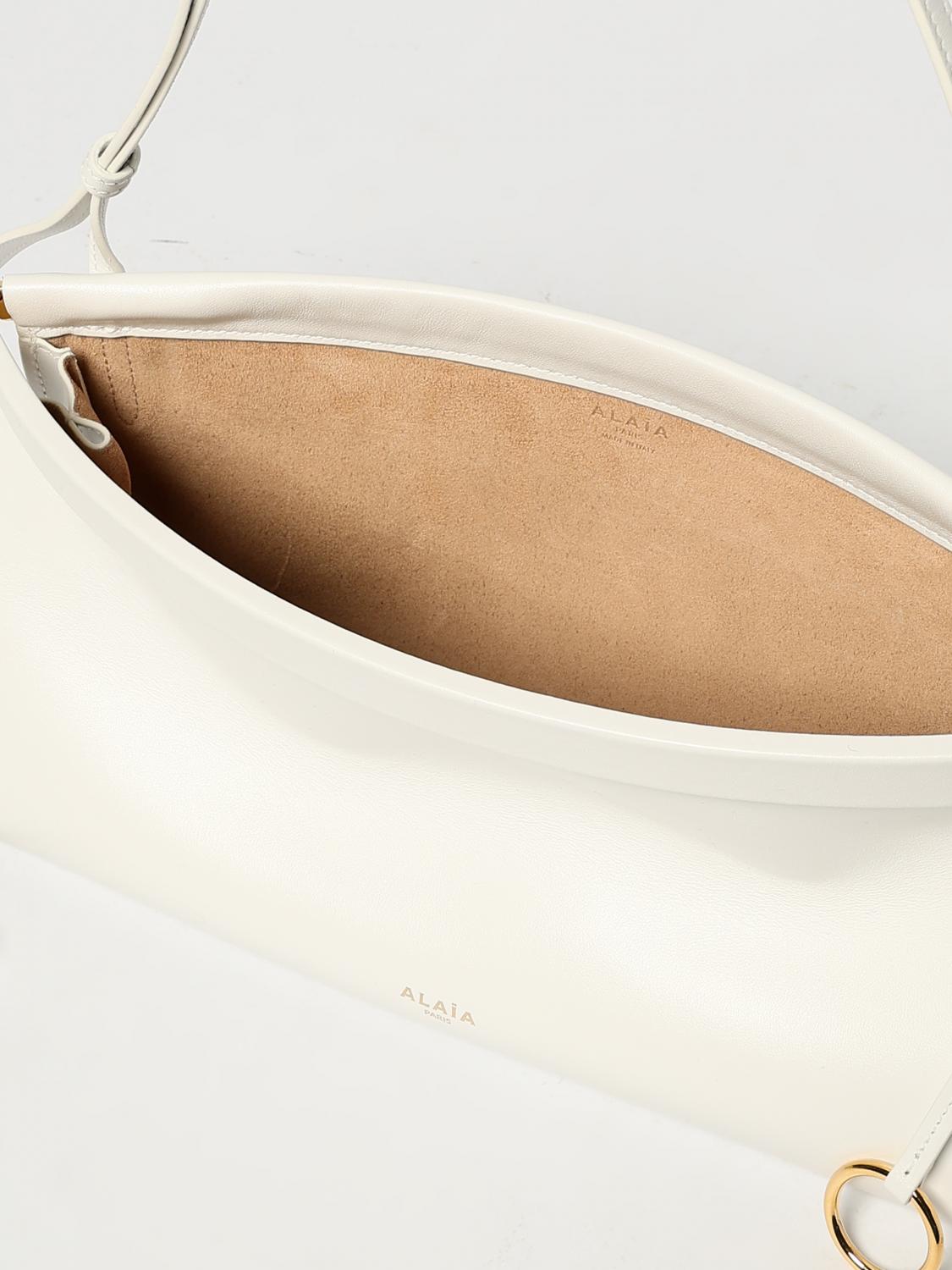 ALAÏA BORSA A SPALLA: Borsa Le Click East West AlaÏa in pelle , Bianco - Img 5