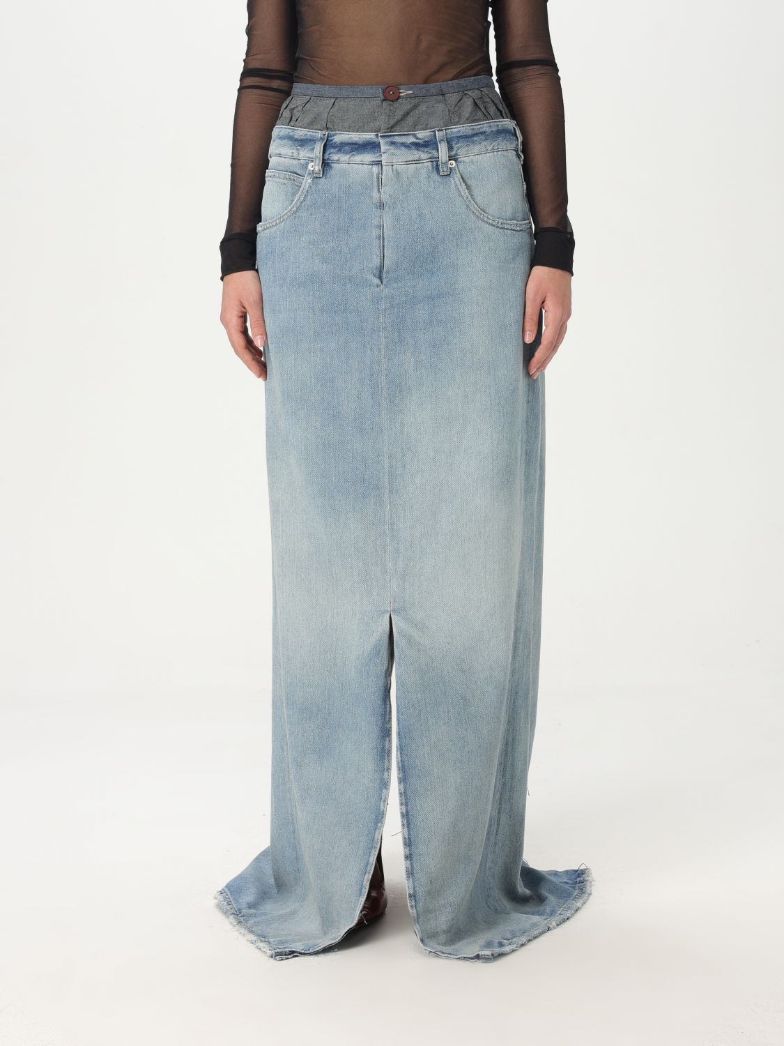 MAISON MARGIELA GONNA: Gonna Maison Margiela in denim , Blue - Img 1