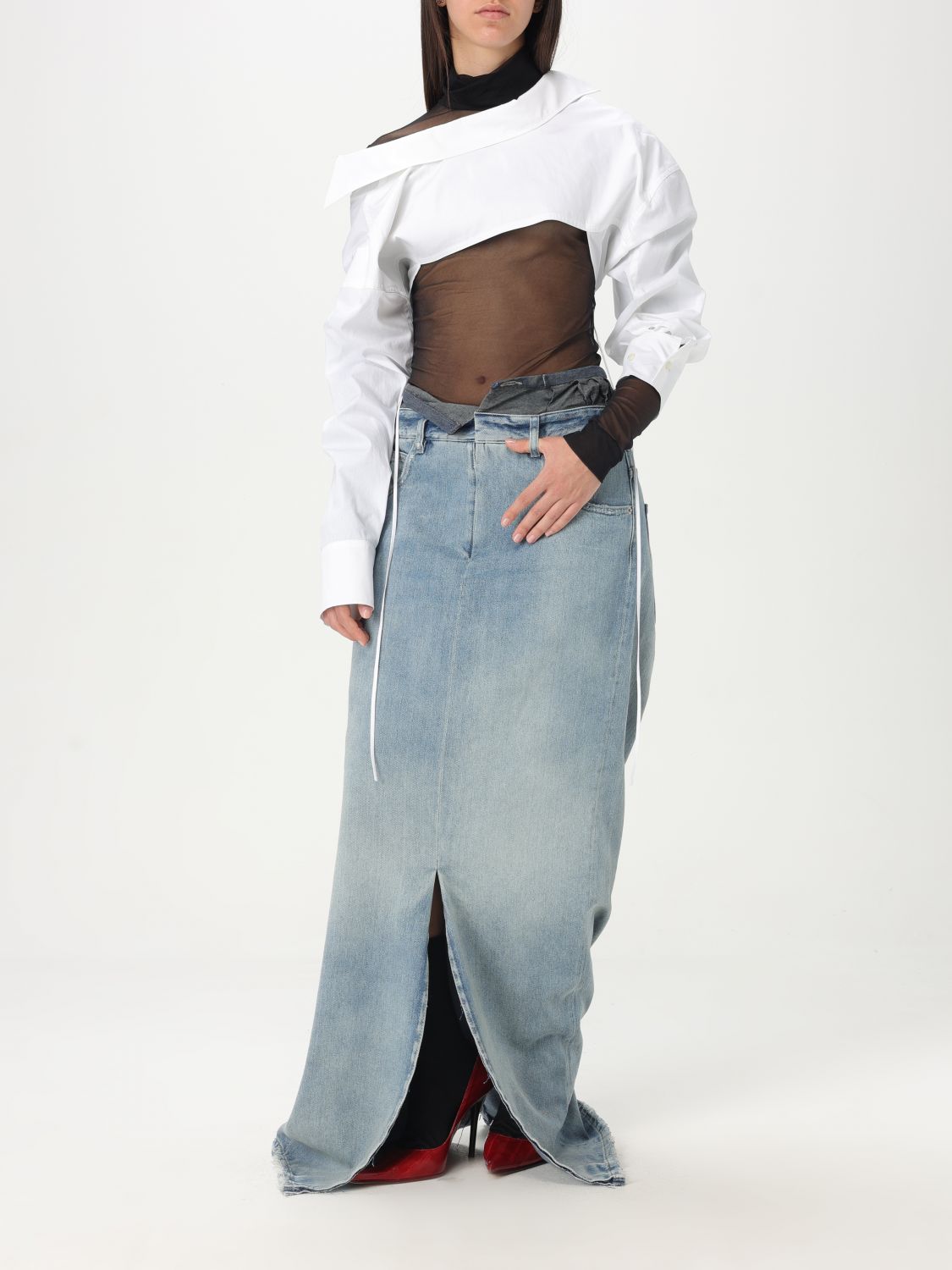 MAISON MARGIELA GONNA: Gonna Maison Margiela in denim , Blue - Img 2