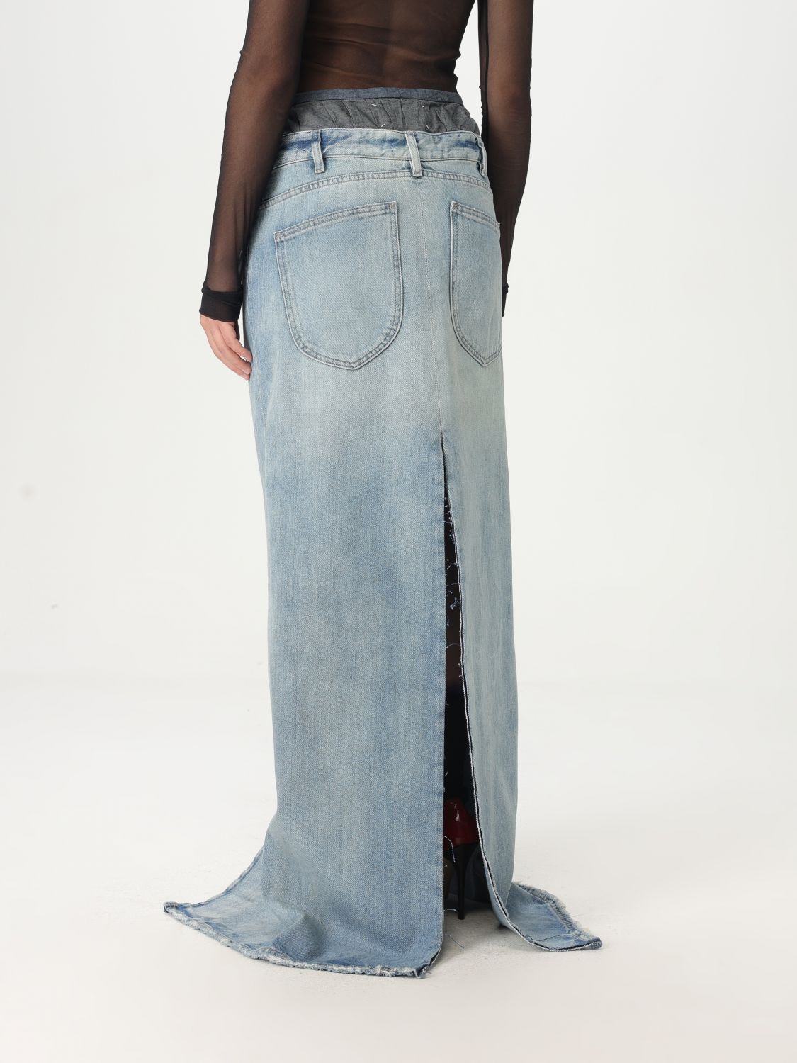 MAISON MARGIELA GONNA: Gonna Maison Margiela in denim , Blue - Img 3