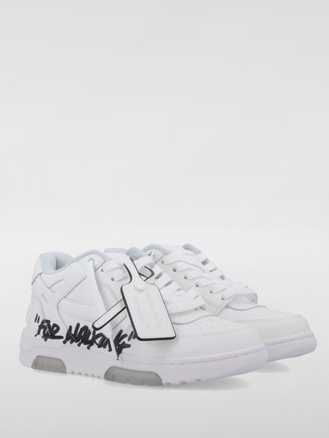 OFF-WHITE SNEAKERS: Sneakers Out Of Office For Walking Off-White in pelle, Bianco - Img 2