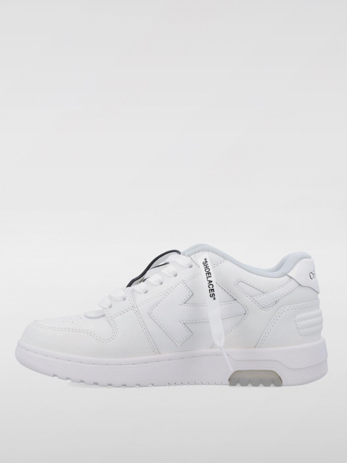 OFF-WHITE SNEAKERS: Sneakers Out Of Office For Walking Off-White in pelle, Bianco - Img 3