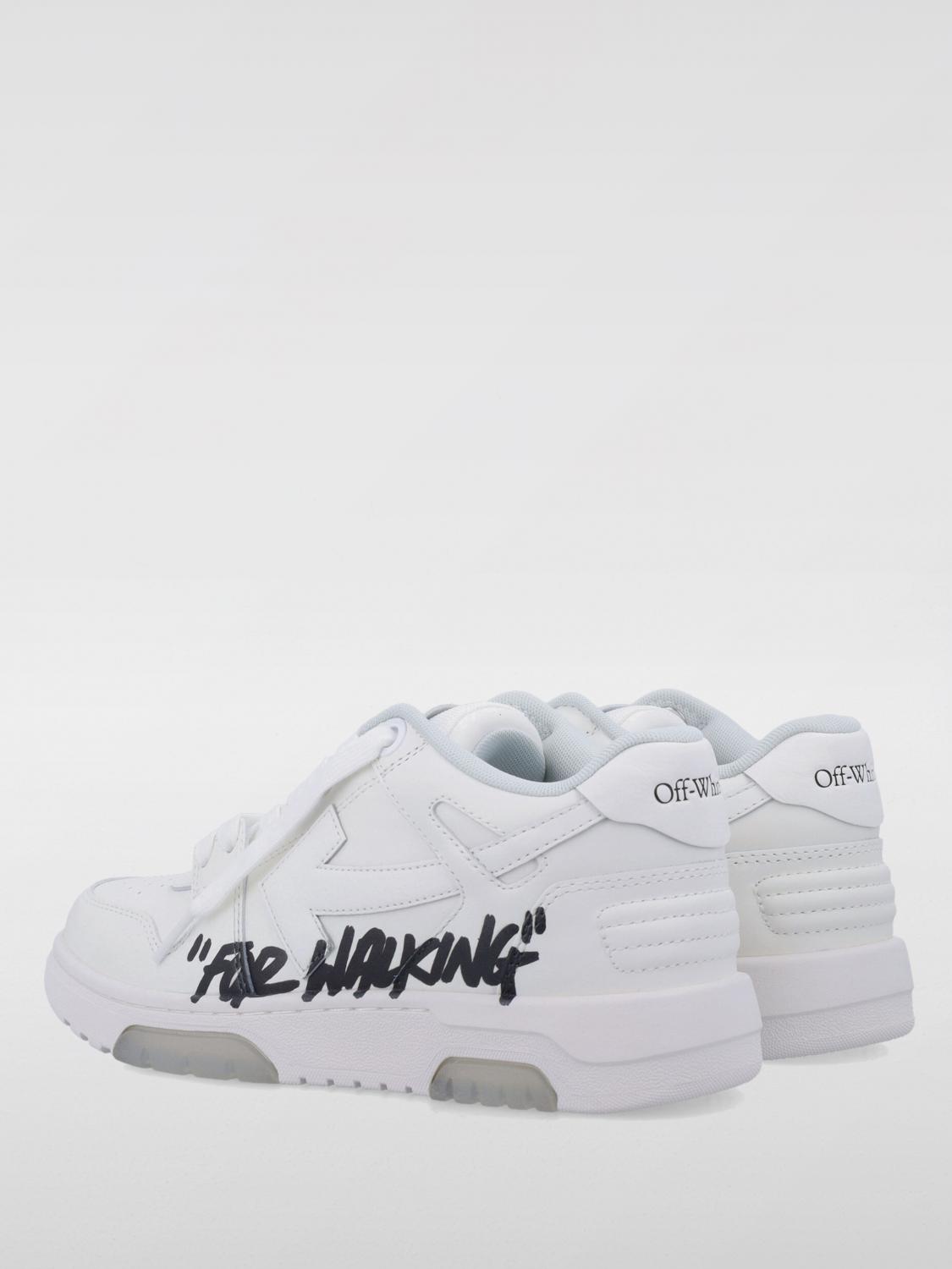 OFF-WHITE SNEAKERS: Sneakers Out Of Office For Walking Off-White in pelle, Bianco - Img 4