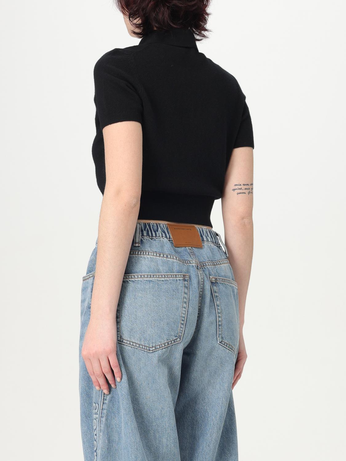 T BY ALEXANDER WANG POLO: Jersey mujer T by Alexander Wang, Negro - Img 3