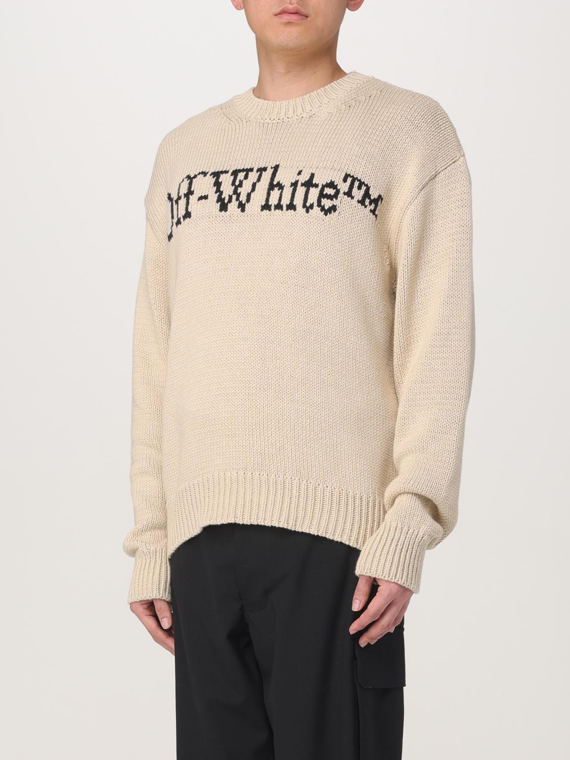Off-White Sweater men - Beige | OMHE167S25KNI001 | GIGLIO.COM