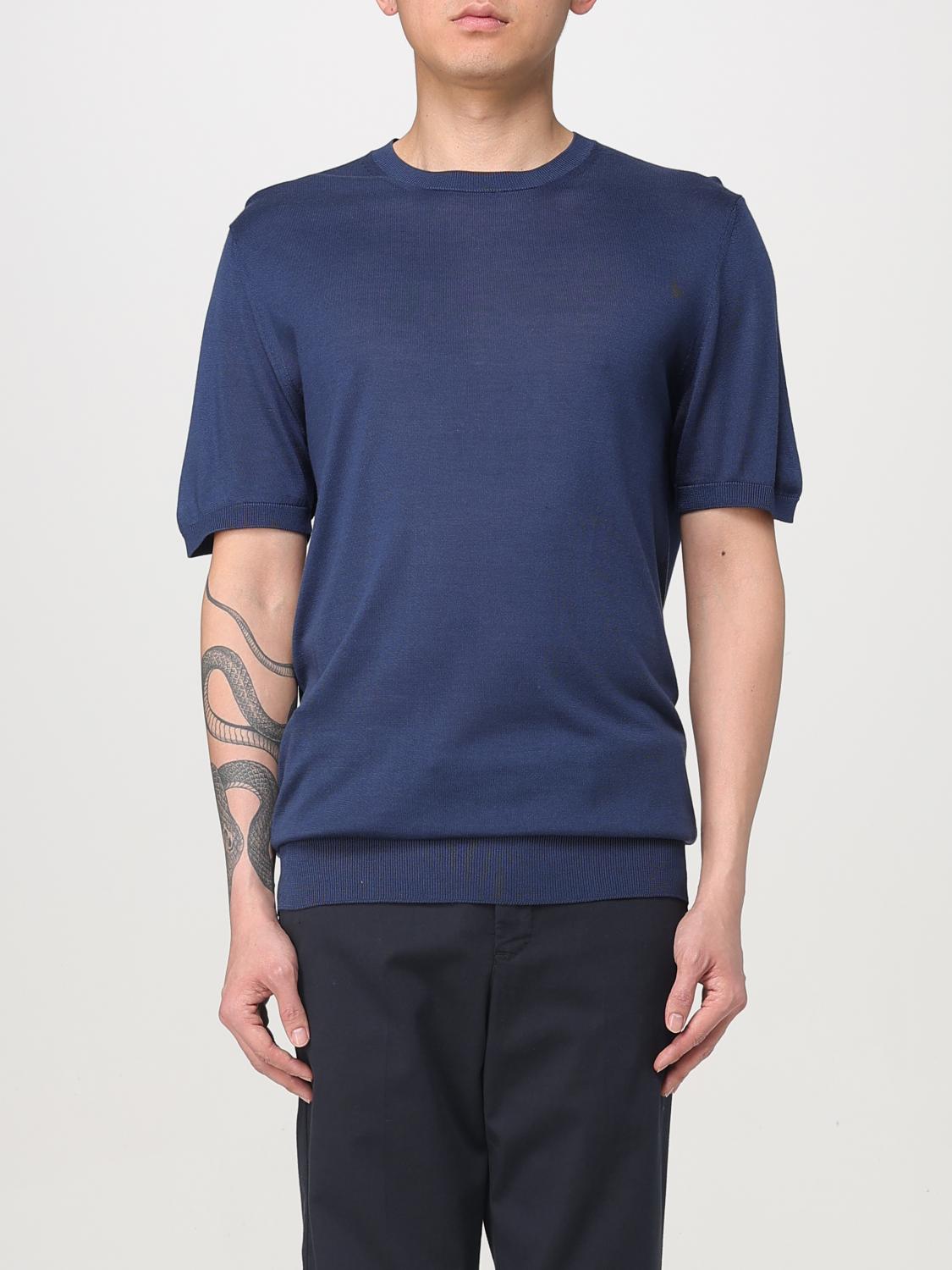 CORNELIANI T-SHIRT: Corneliani silk t-shirt, Blue - Img 1
