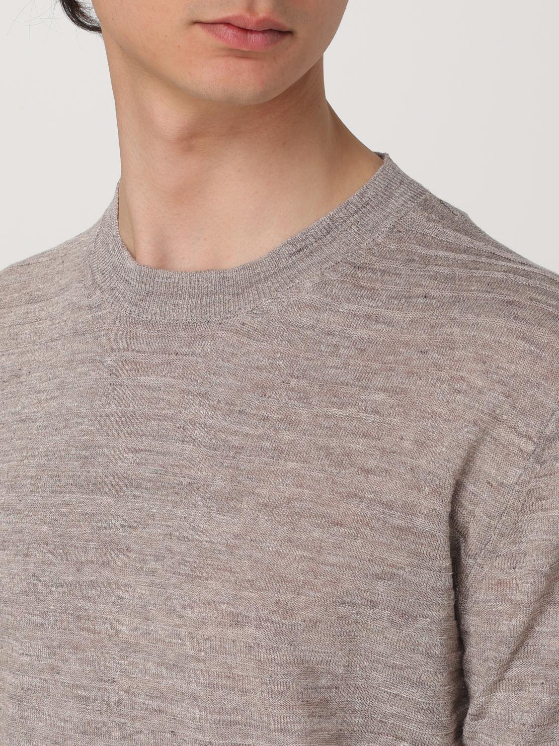 CORNELIANI T-SHIRT: Corneliani silk and linen t-shirt, Brown - Img 3