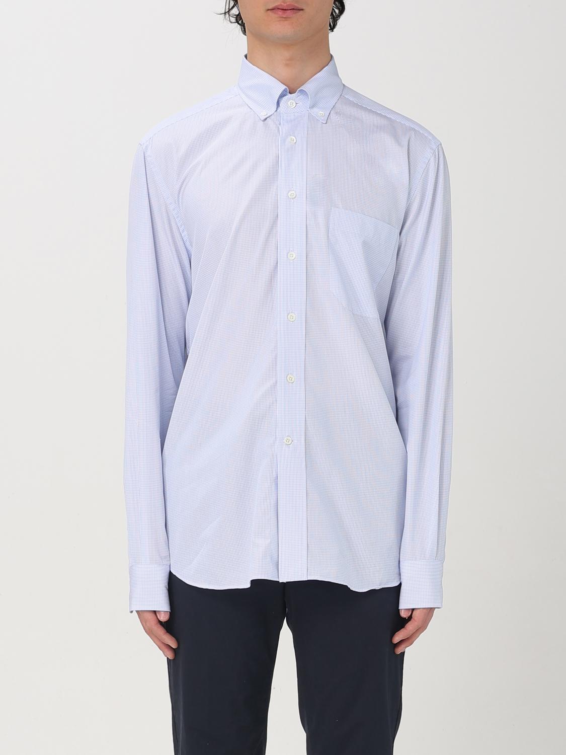 CORNELIANI CAMICIA: Camicia classica Corneliani in cotone a righe , Blue - Img 1