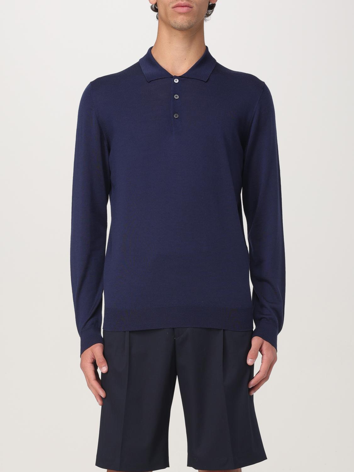 CORNELIANI 폴로 셔츠: 스웨터 남성 Corneliani, 블루 - Img 1