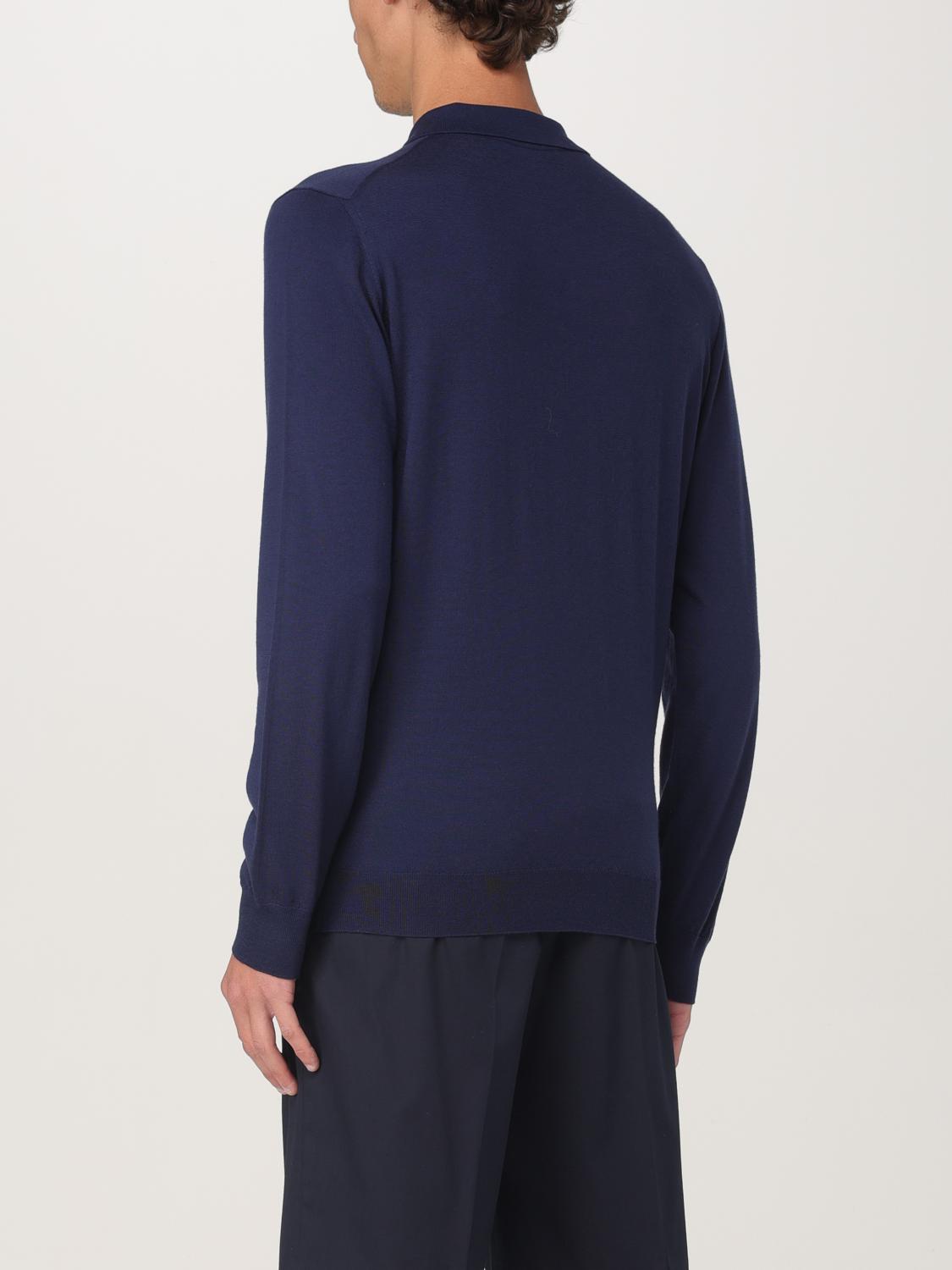 CORNELIANI 폴로 셔츠: 스웨터 남성 Corneliani, 블루 - Img 3