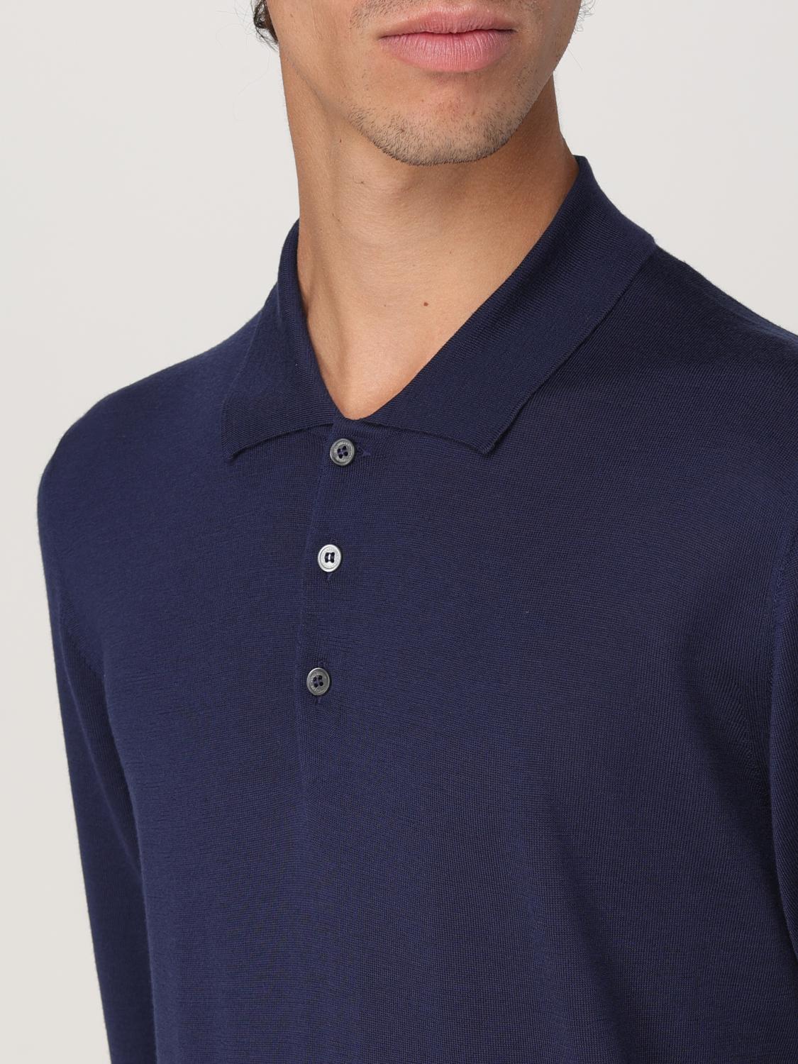 CORNELIANI 폴로 셔츠: 스웨터 남성 Corneliani, 블루 - Img 4