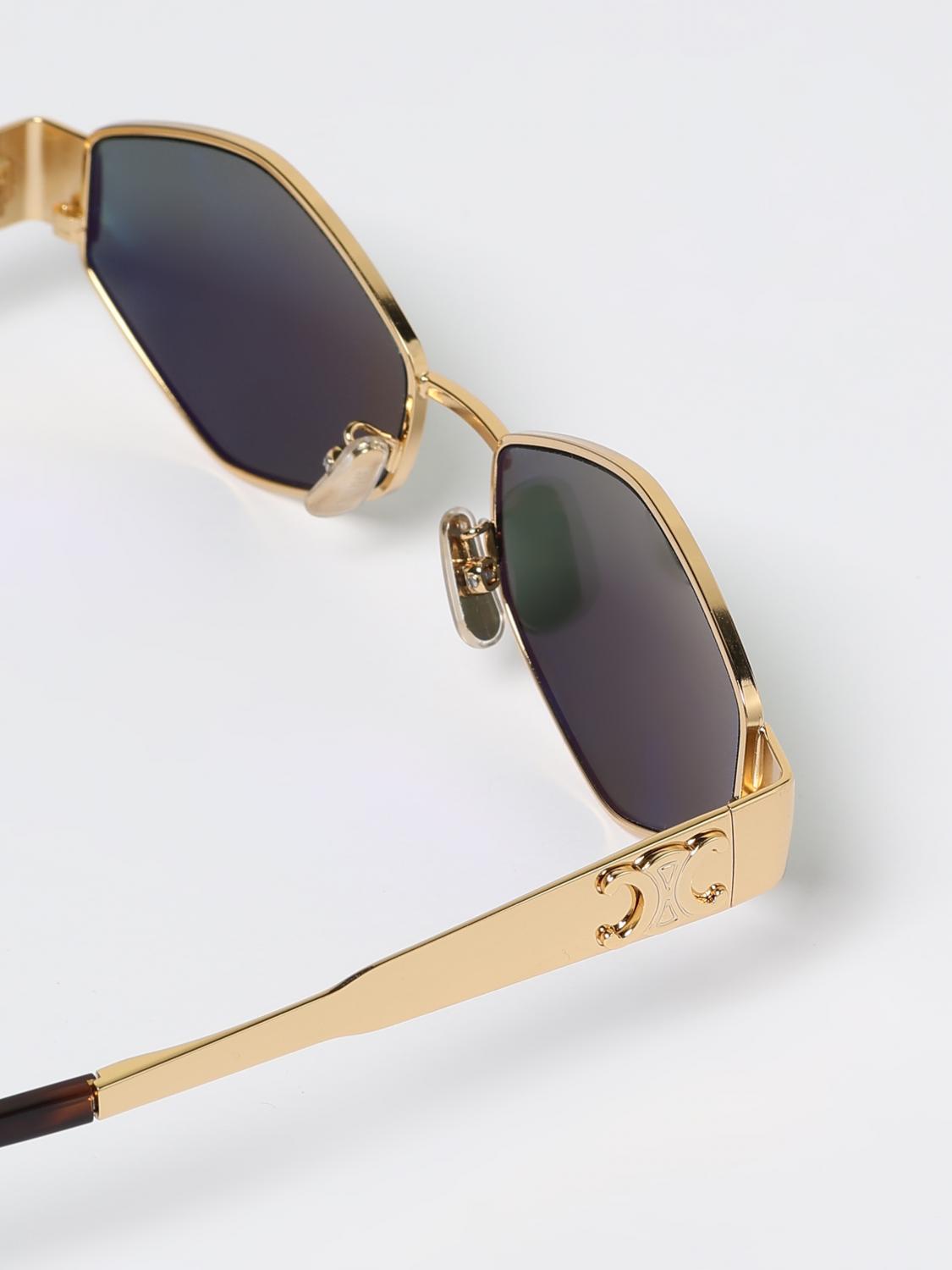 CELINE SUNGLASSES: Sunglasses woman Celine, Gold - Img 6