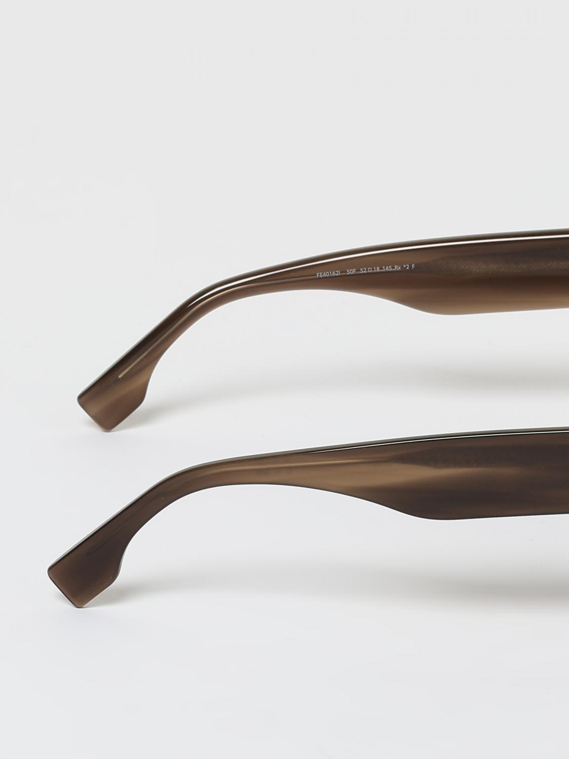 FENDI OCCHIALI DA SOLE: Occhiali da sole in acetato Fendi, Marrone - Img 4
