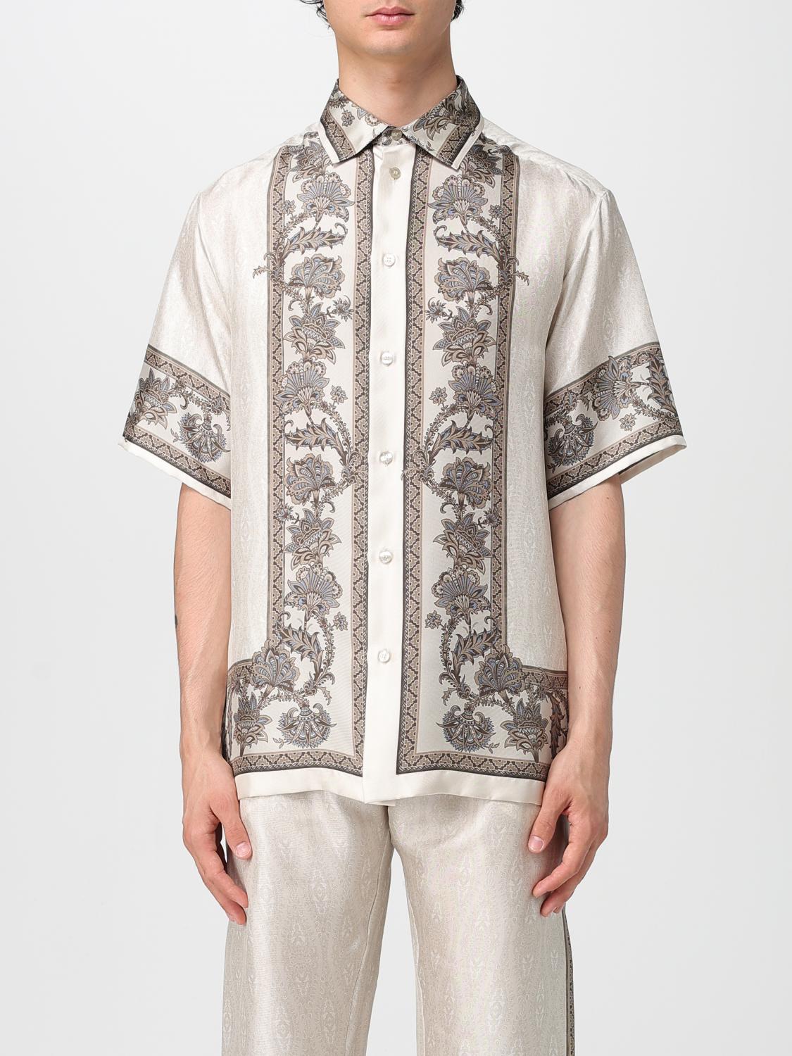 ETRO CAMICIA: Camicia di seta Etro, Avorio - Img 1