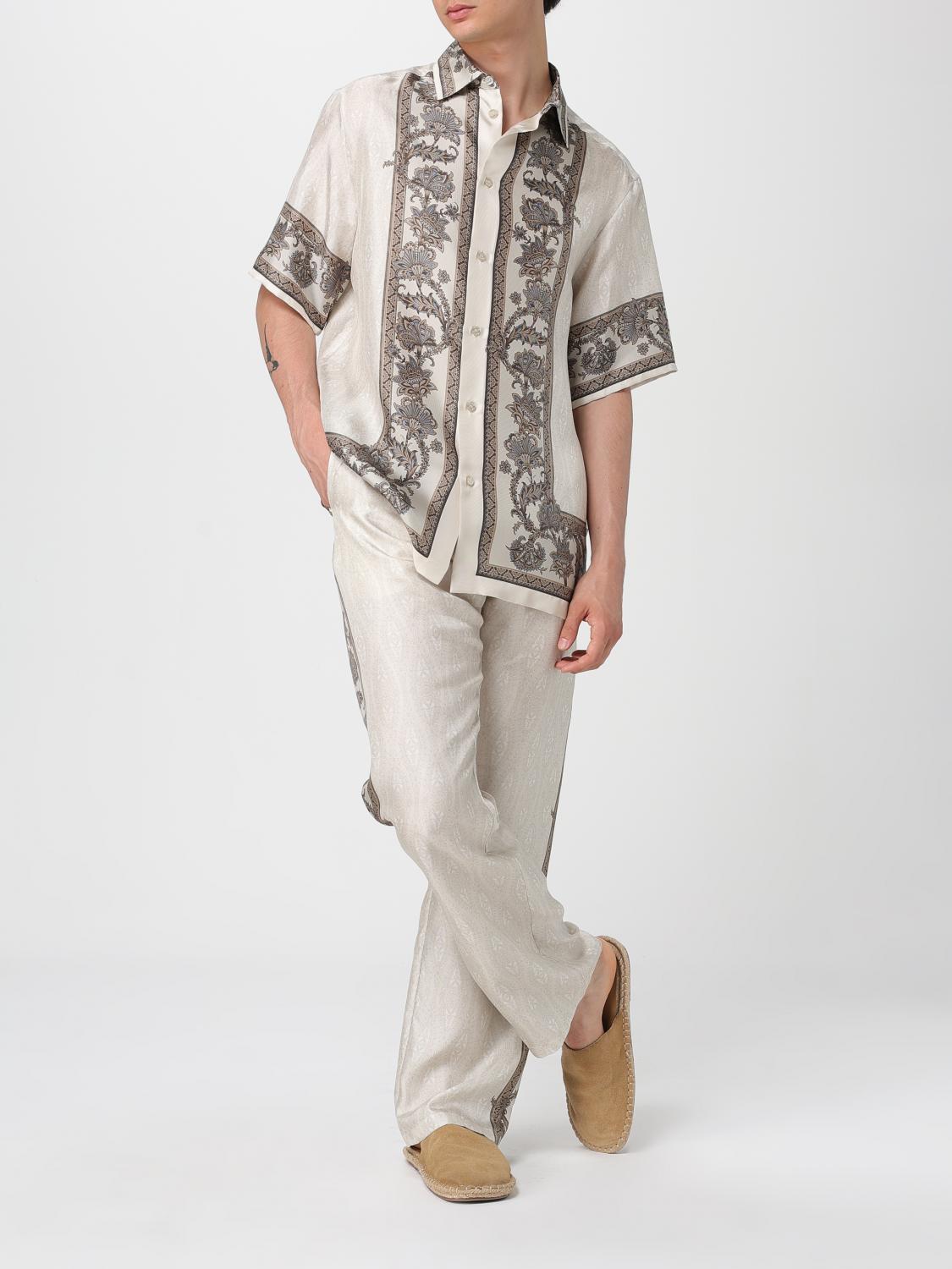 ETRO CAMICIA: Camicia di seta Etro, Avorio - Img 2