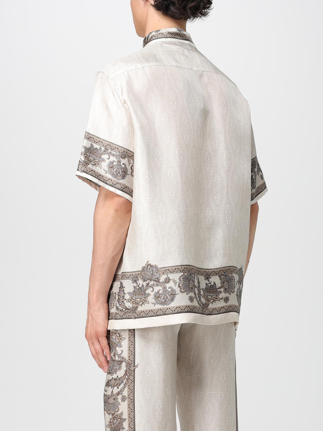 ETRO CAMICIA: Camicia di seta Etro, Avorio - Img 3