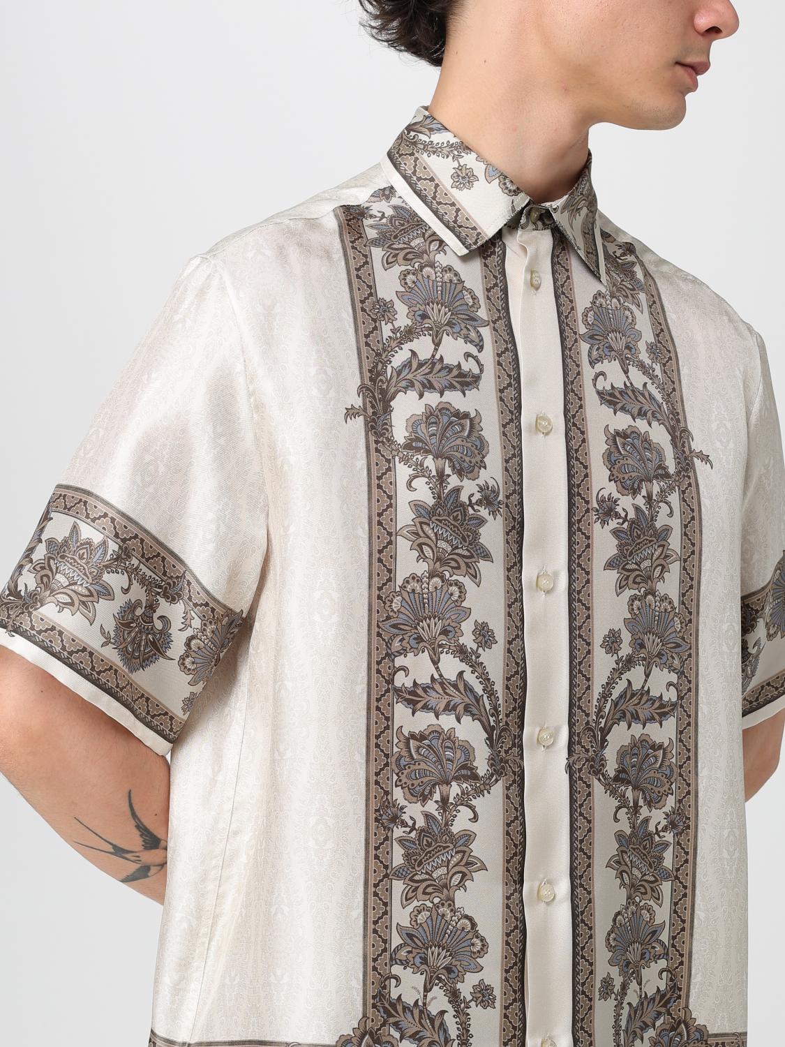 ETRO CAMICIA: Camicia di seta Etro, Avorio - Img 5
