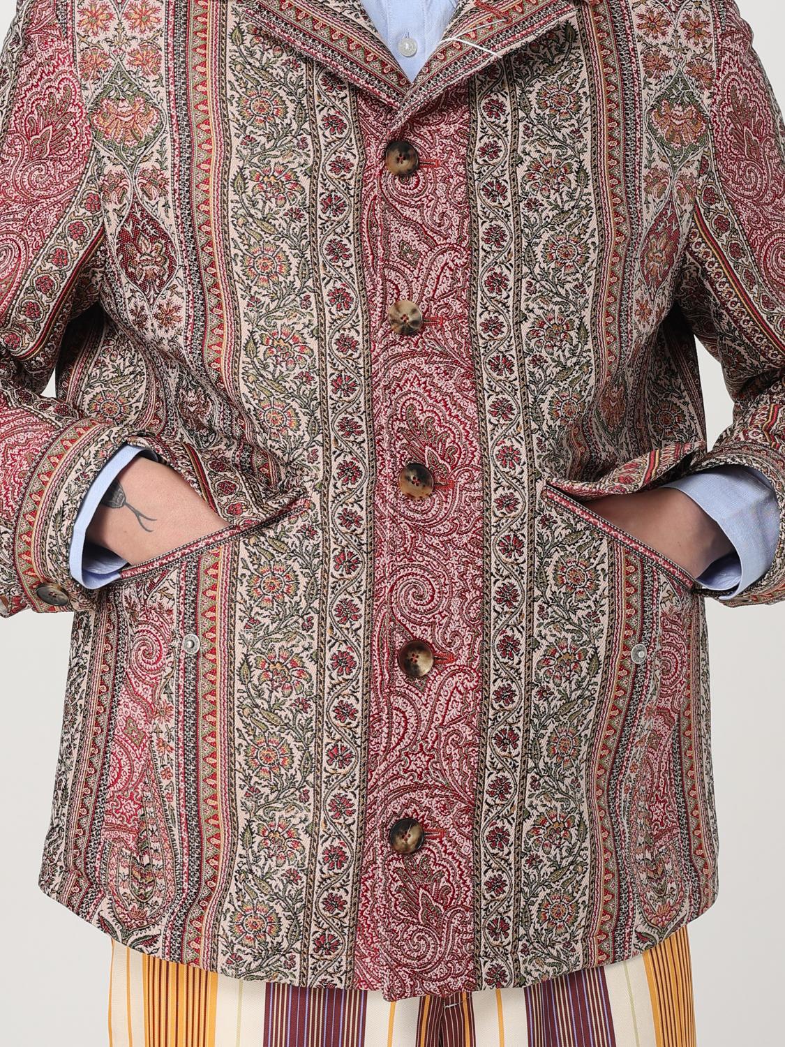 ETRO GIACCA: Overshirt Etro in misto lana Paisley , Fantasia - Img 5