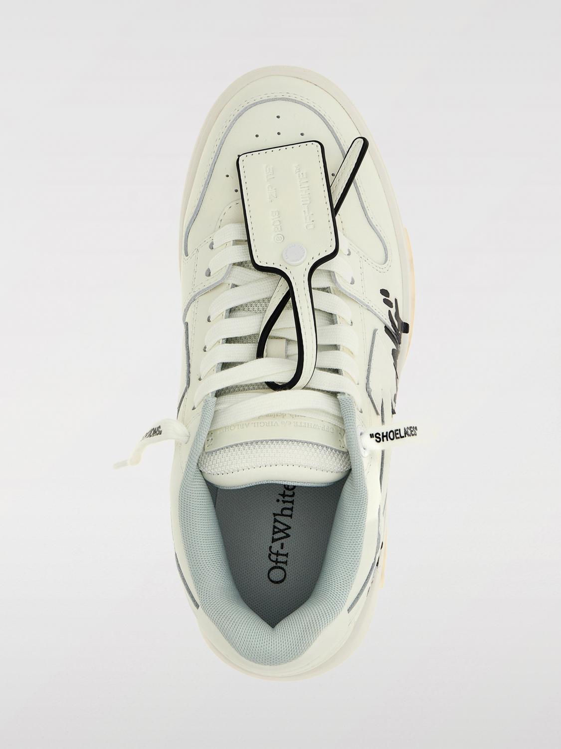 OFF-WHITE SNEAKERS: Sneakers Out Of Office For Walking Off-White in pelle , Bianco - Img 5