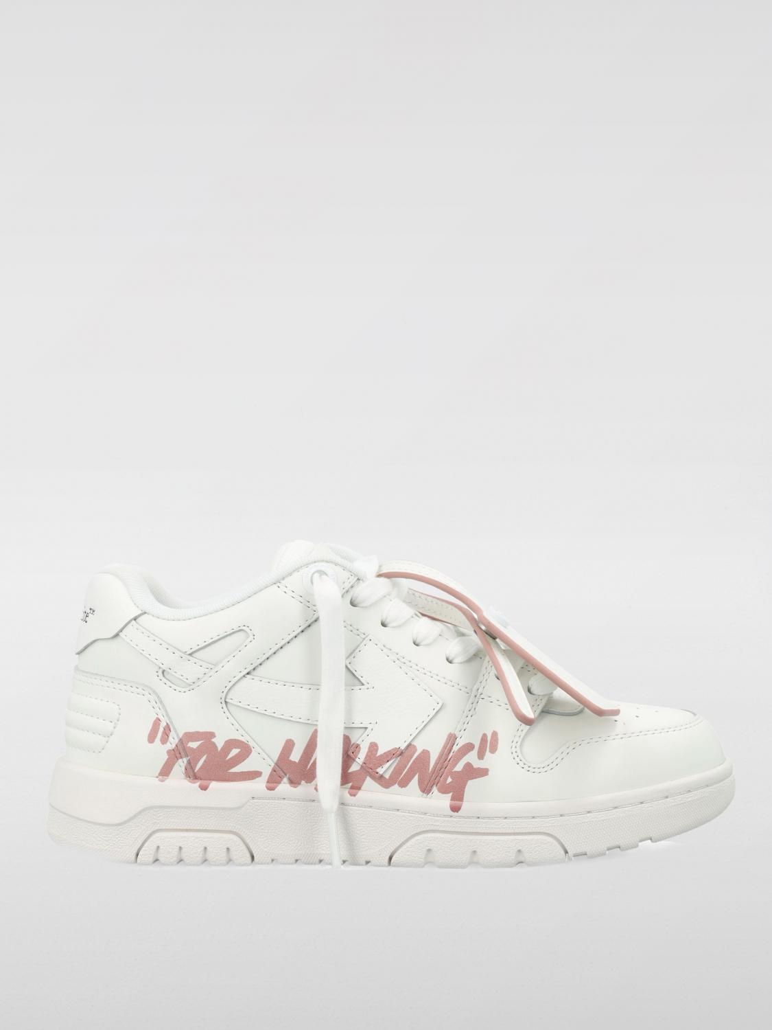 OFF-WHITE SNEAKERS: Sneakers Out Of Office For Walking Off-White in pelle , Rosa - Img 1