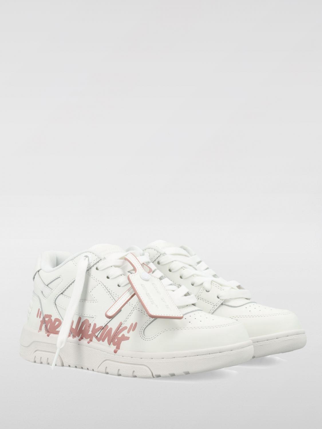 OFF-WHITE SNEAKERS: Sneakers Out Of Office For Walking Off-White in pelle , Rosa - Img 2