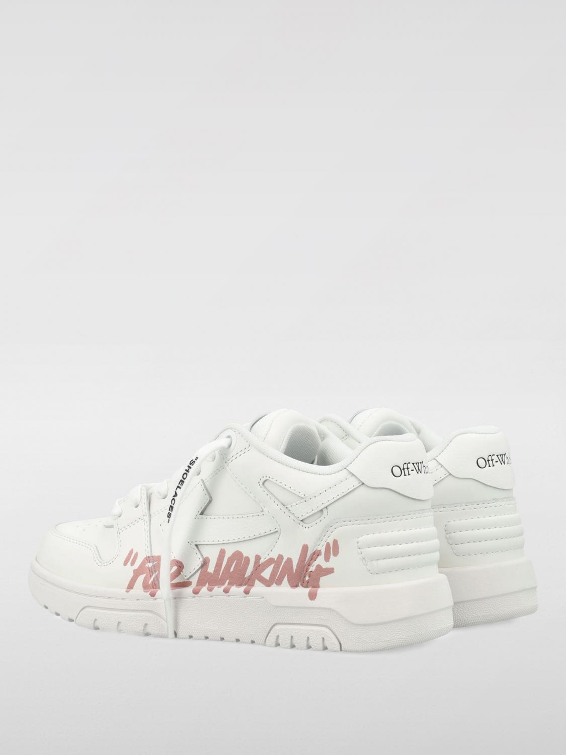 OFF-WHITE SNEAKERS: Sneakers Out Of Office For Walking Off-White in pelle , Rosa - Img 4