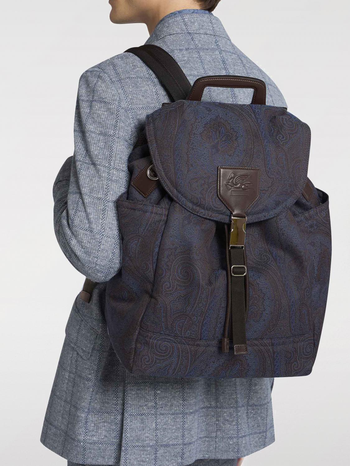 ETRO SAC À DOS: Sac à dos homme Etro, Bleu - Img 3