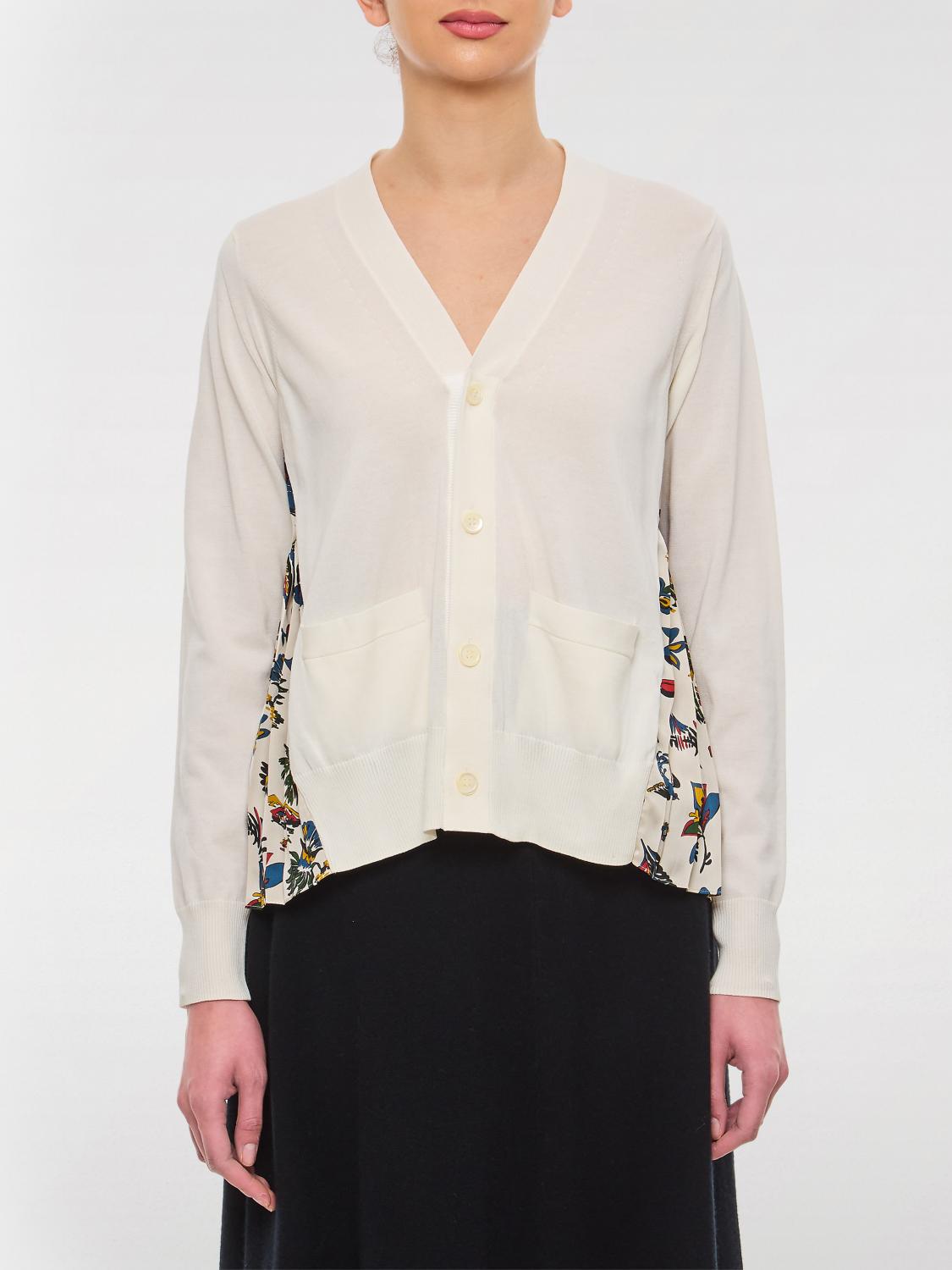 SACAI STRICKJACKE: Pullover damen Sacai, Weiß - Img 1