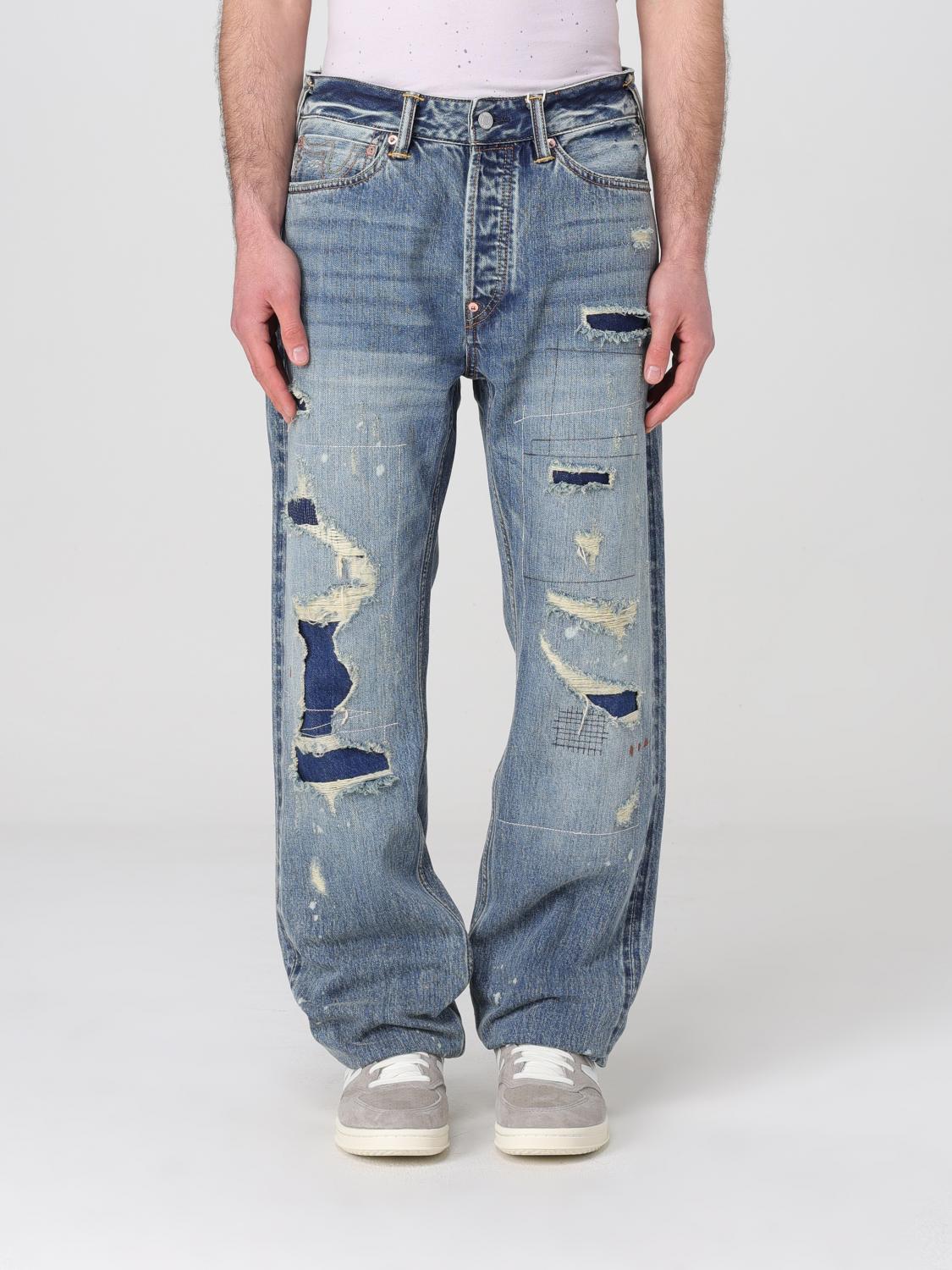 EVISU JEANS: Jeans men Evisu, Denim - Img 1