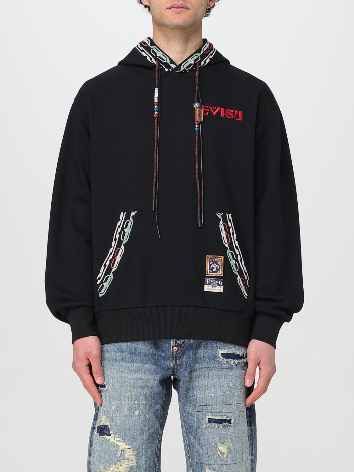 EVISU FELPA: Sudadera hombre Evisu, Negro - Img 1