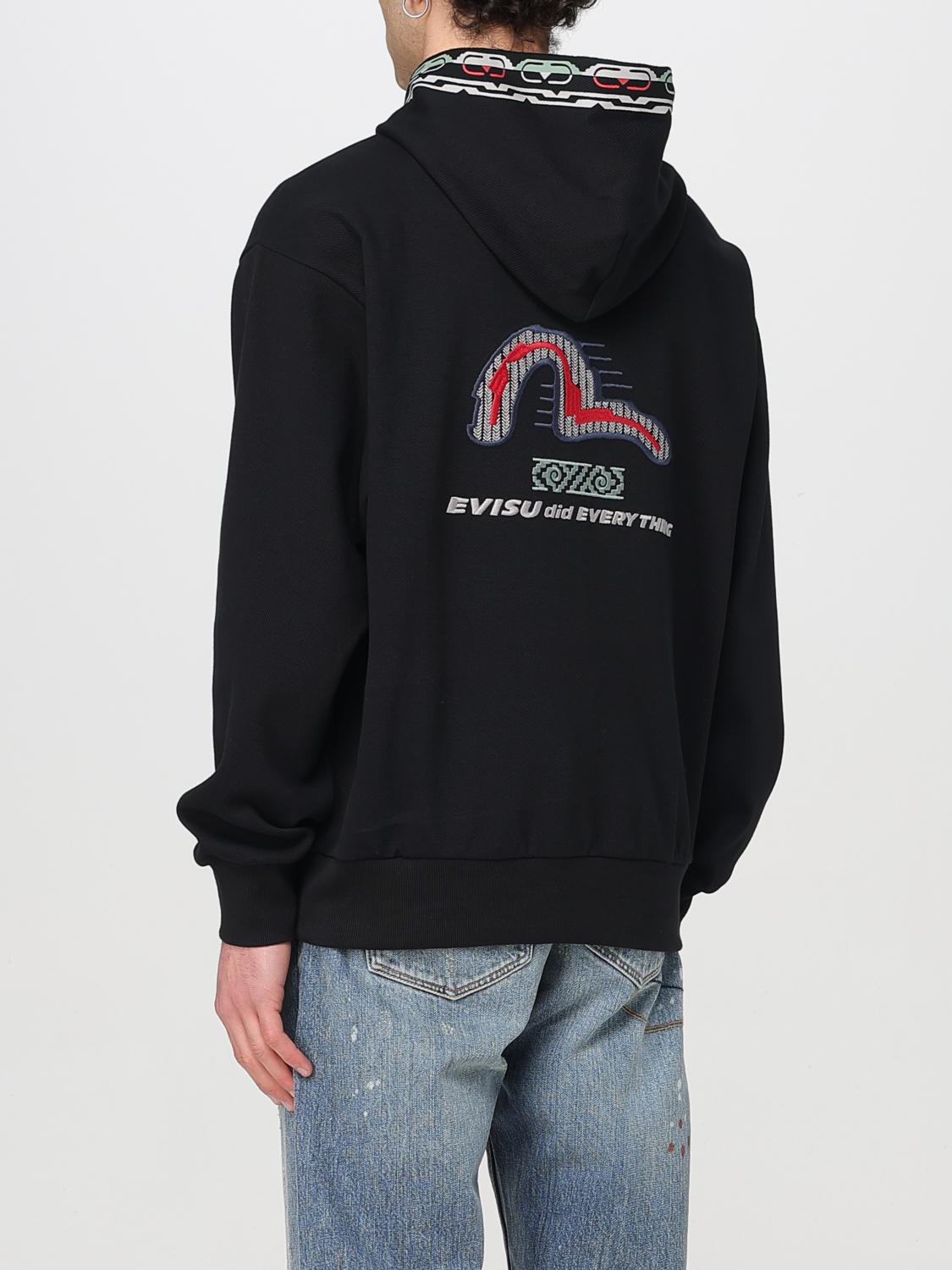 EVISU FELPA: Sudadera hombre Evisu, Negro - Img 2