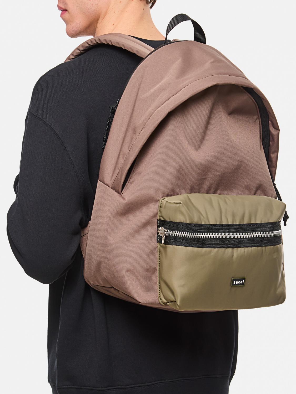 SACAI ZAINO: Zaino Sacai in nylon , Verde - Img 2