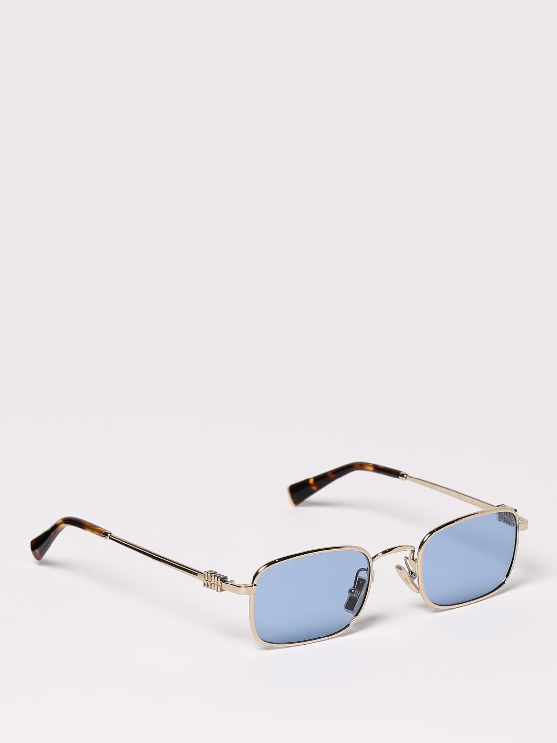 MIU MIU SUNGLASSES: Miu Miu women's sunglasses, Gold - Img 1