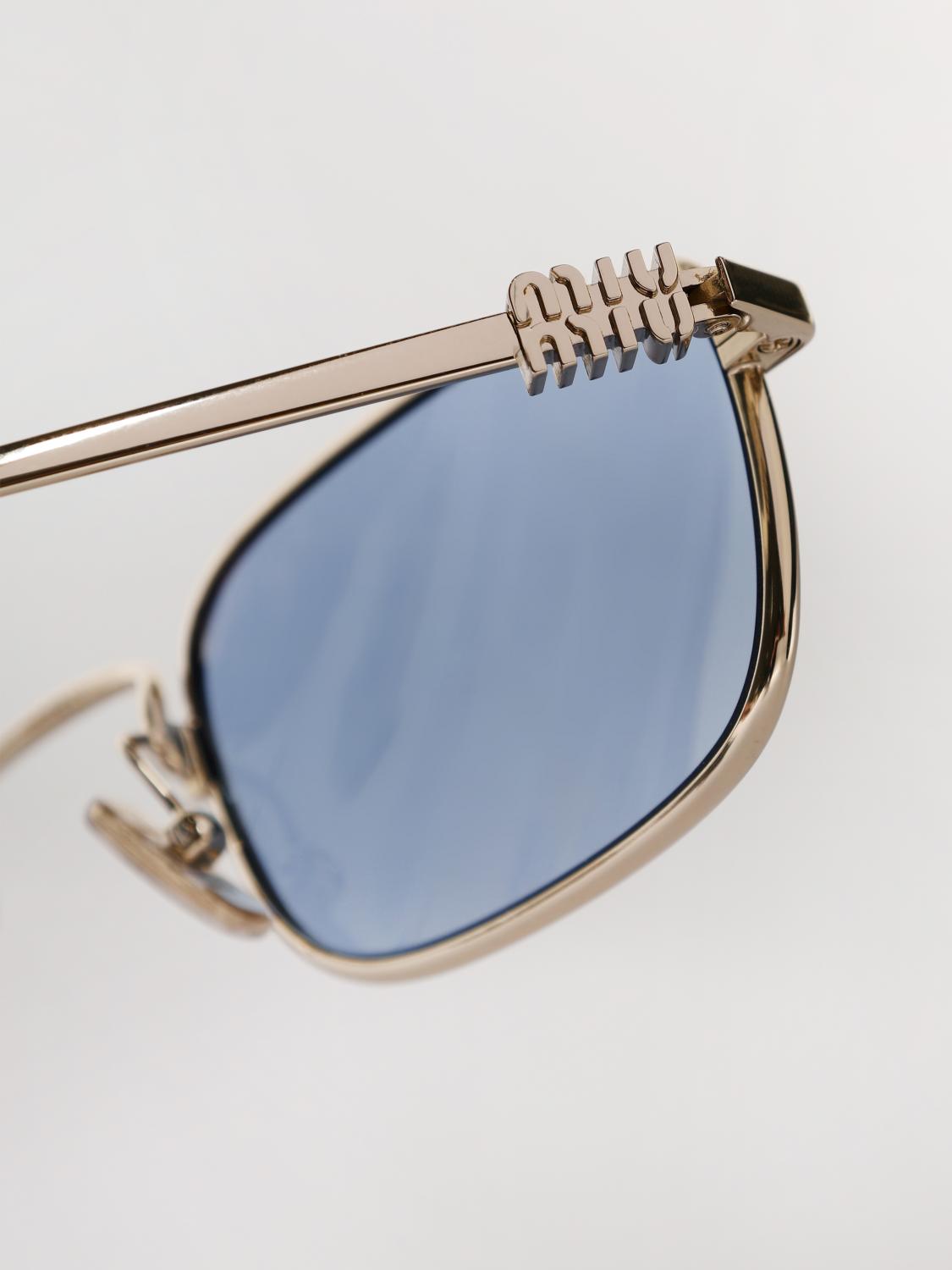 MIU MIU SUNGLASSES: Miu Miu women's sunglasses, Gold - Img 5