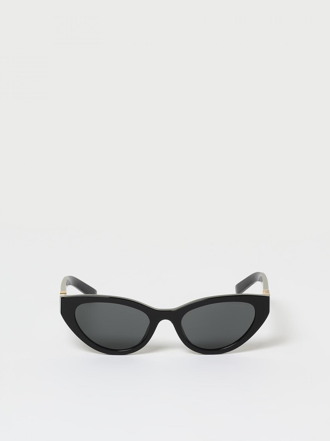 MIU MIU OCCHIALI DA SOLE: Occhiali da sole in acetato Miu Miu, Nero - Img 3