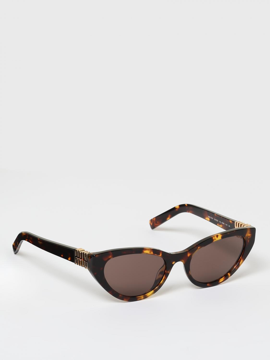 MIU MIU OCCHIALI DA SOLE: Occhiali da sole in acetato Miu Miu, Marrone - Img 1