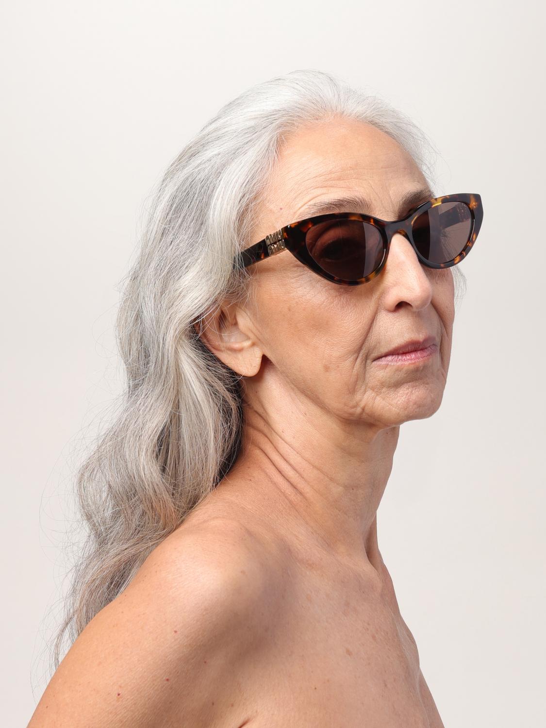 MIU MIU OCCHIALI DA SOLE: Occhiali da sole in acetato Miu Miu, Marrone - Img 2