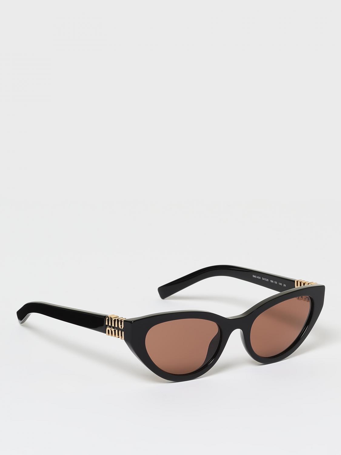 MIU MIU OCCHIALI DA SOLE: Occhiali da sole in acetato Miu Miu, Nero 1 - Img 1