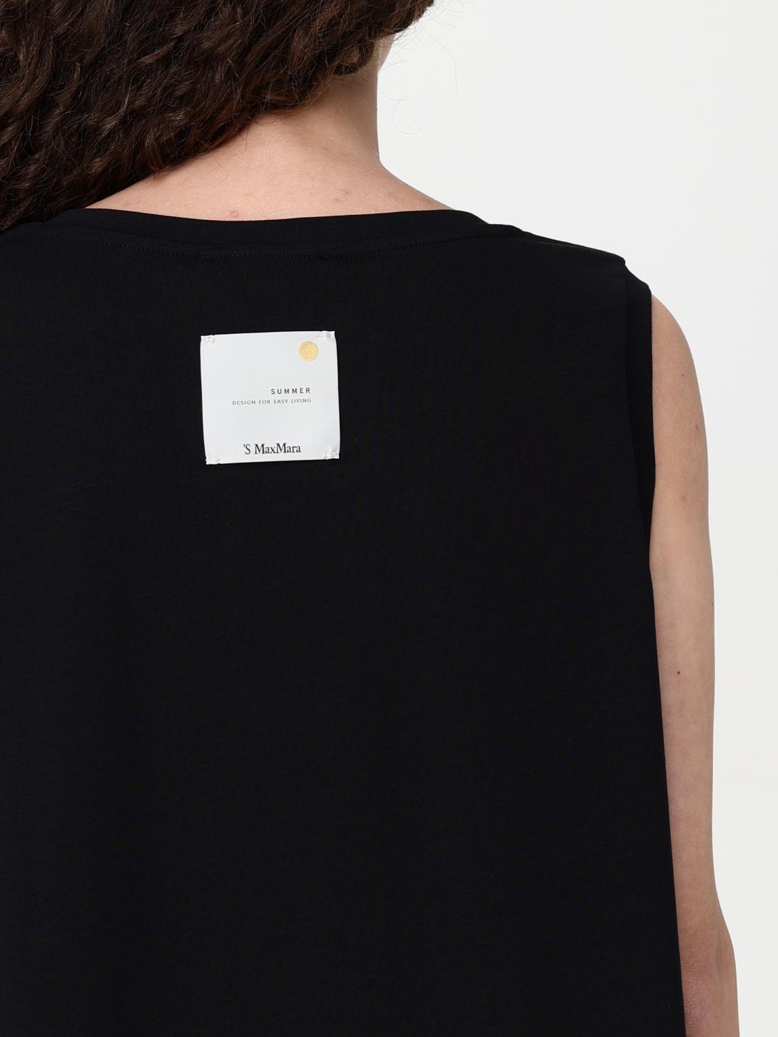 'S MAX MARA CAMISETA: Top mujer 's Max Mara, Negro - Img 4