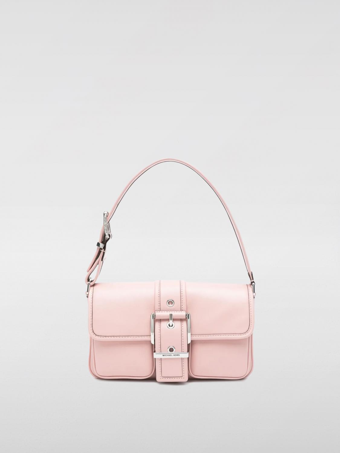 MICHAEL KORS BORSA A SPALLA: Borsa Colby Michael Kors in pelle , Rosa - Img 1