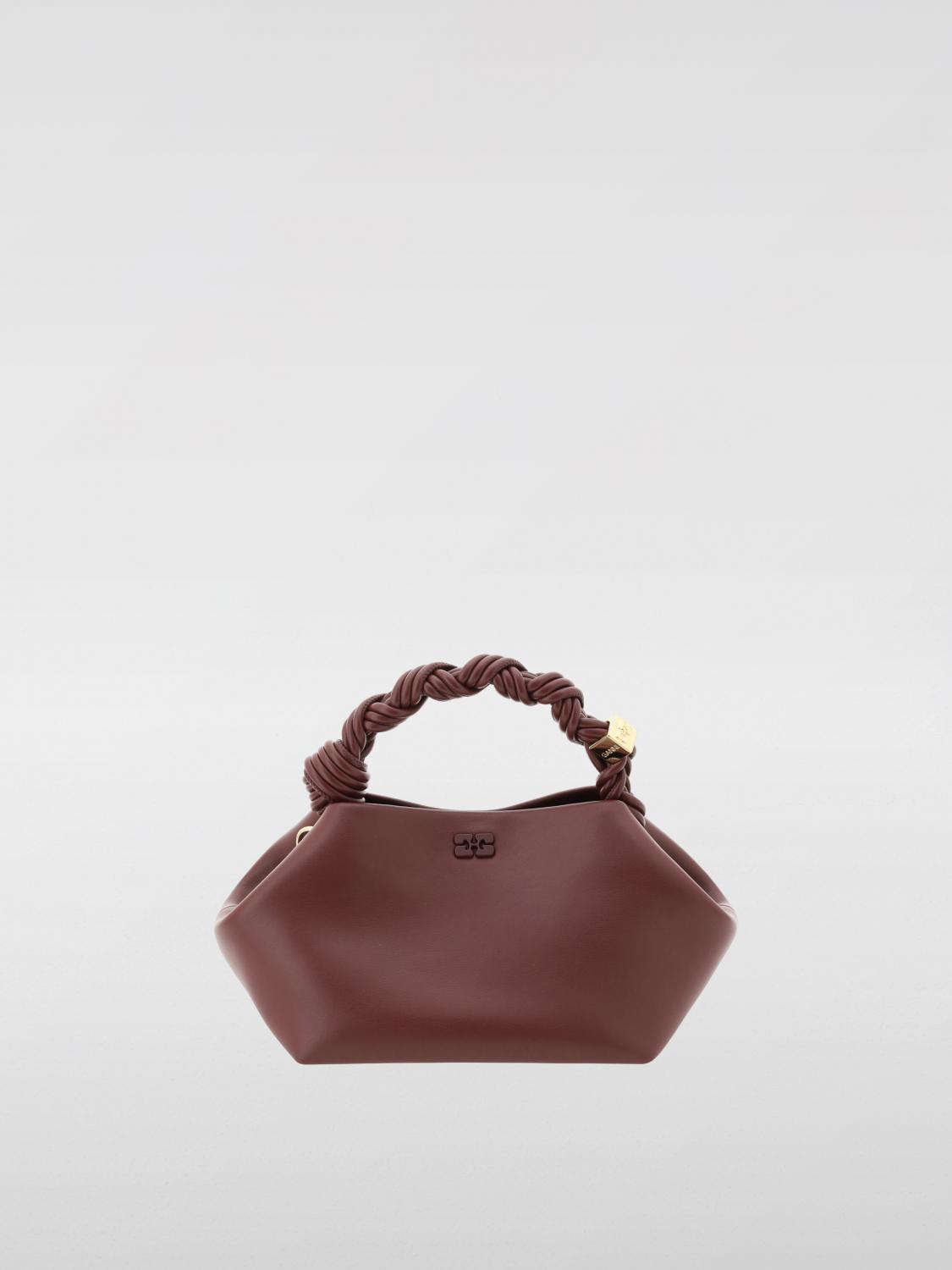 GANNI BORSA MINI: Borsa Bou Ganni in pelle riciclata , Bordeaux - Img 1