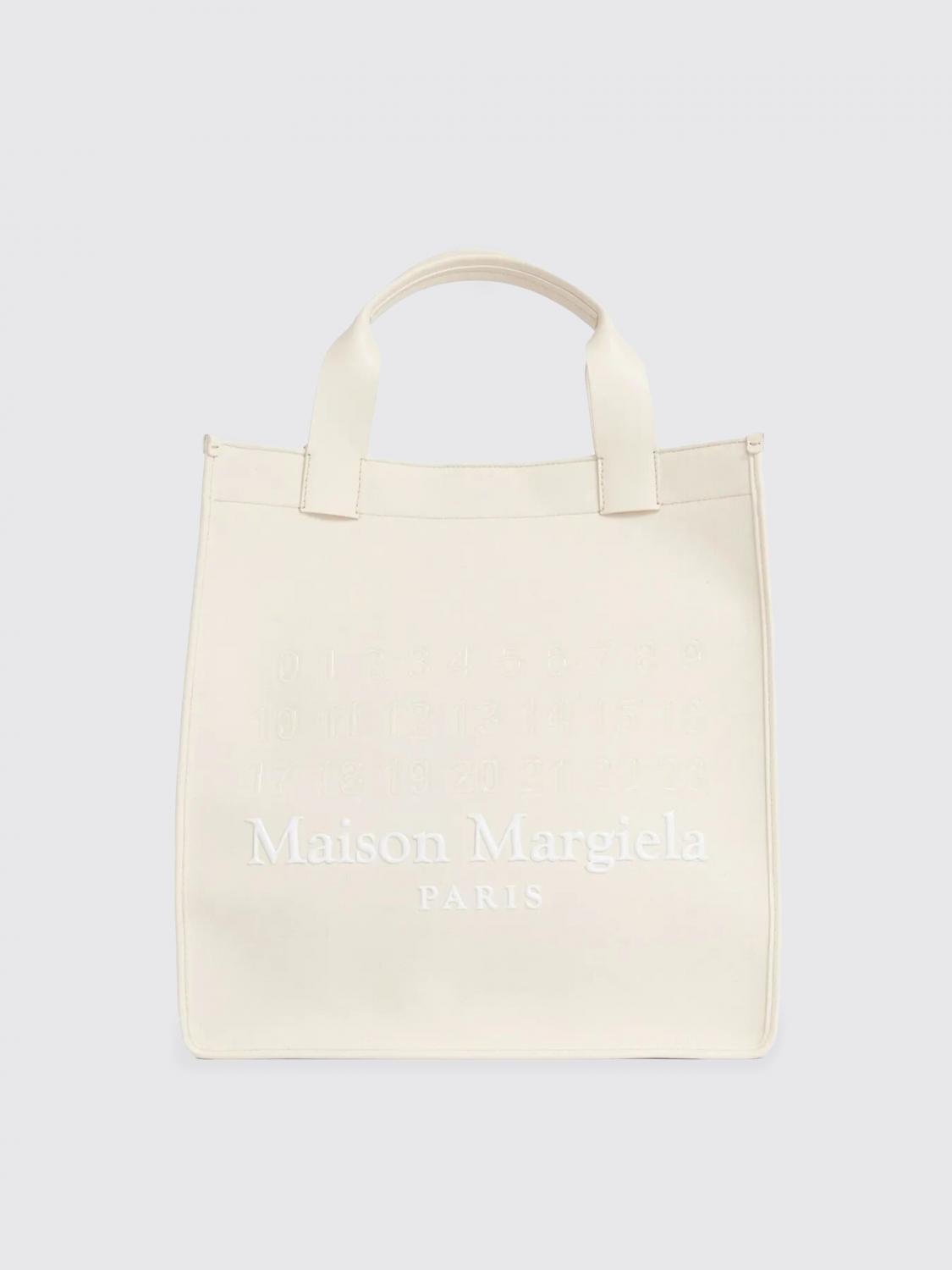 MAISON MARGIELA BORSA: Borsa a mano Cabas tote in cotone Maison Margiela, Naturale - Img 1