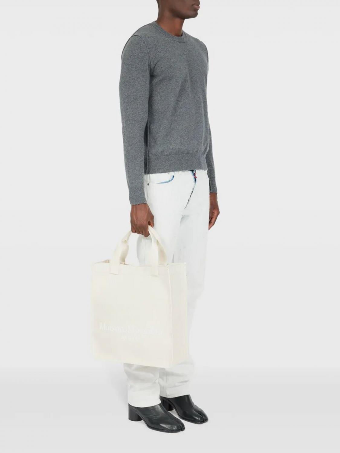 MAISON MARGIELA BORSA: Borsa a mano Cabas tote in cotone Maison Margiela, Naturale - Img 2