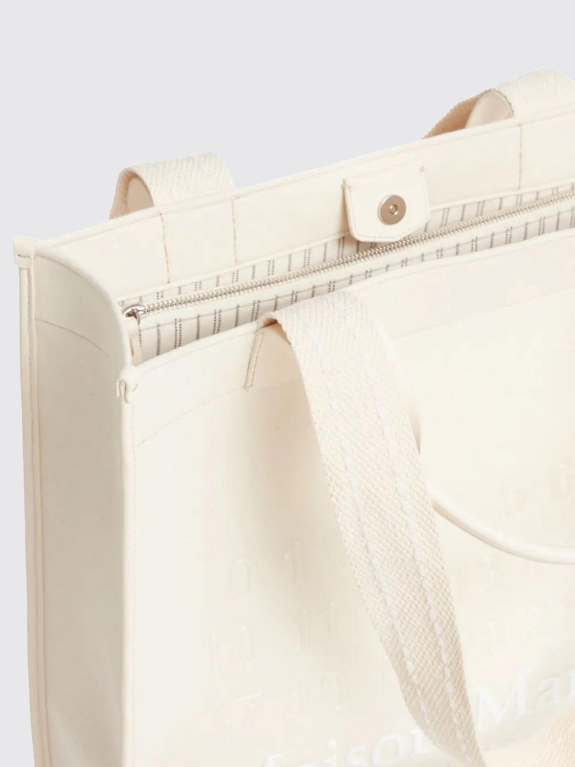 MAISON MARGIELA BORSA: Borsa a mano Cabas tote in cotone Maison Margiela, Naturale - Img 5