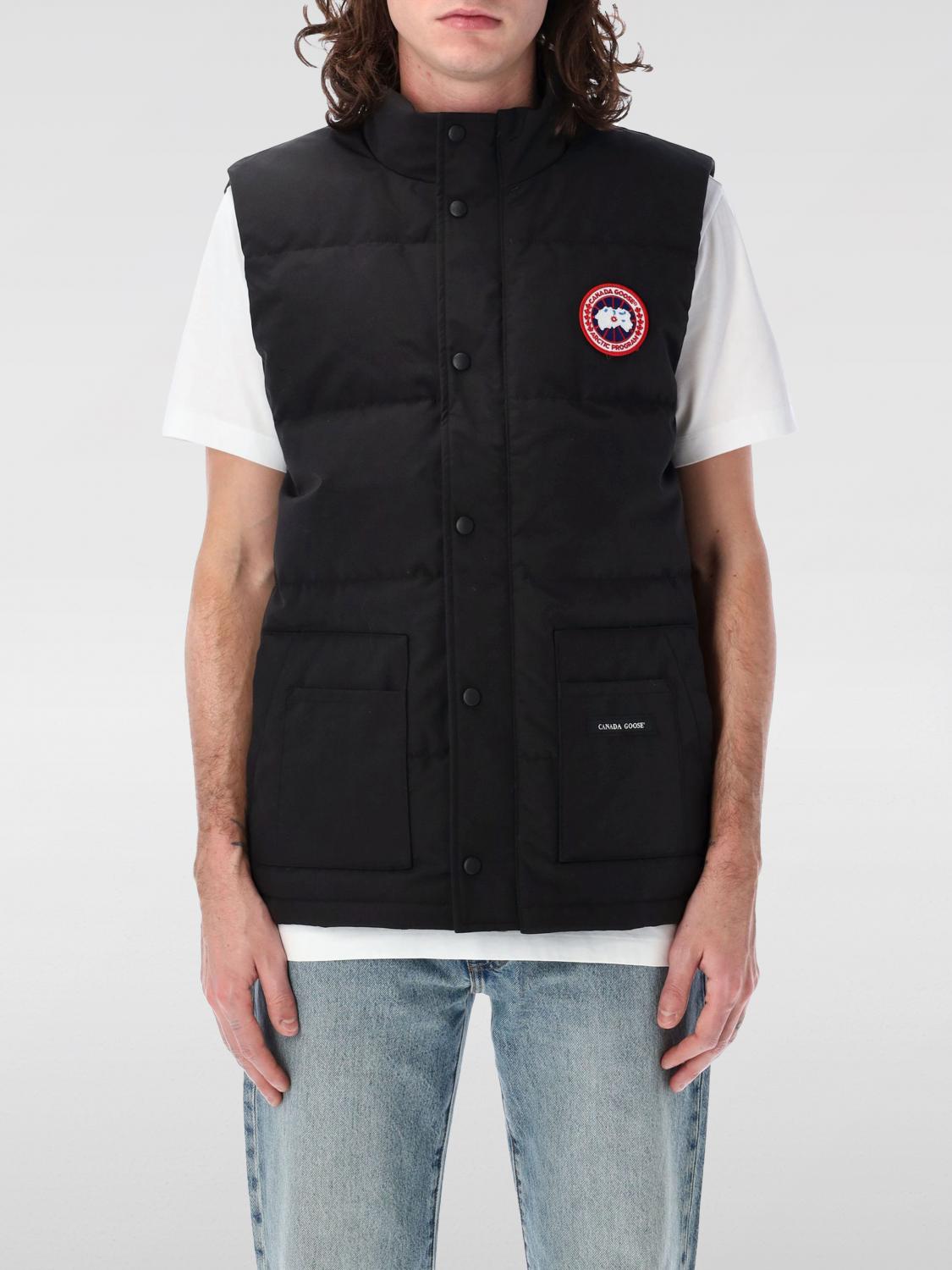 CANADA GOOSE SUIT VEST: Canada Goose padded cotton blend vest, Black - Img 1