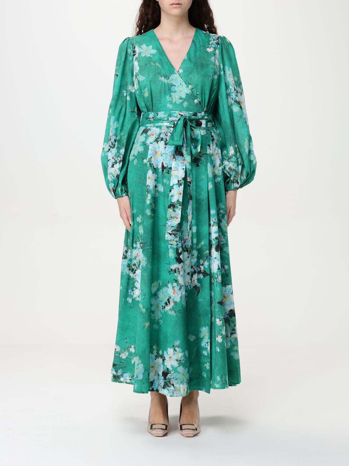 zimmermann green floral dress Zimmermann VESTIDO MIDI LEXI en Green Palm