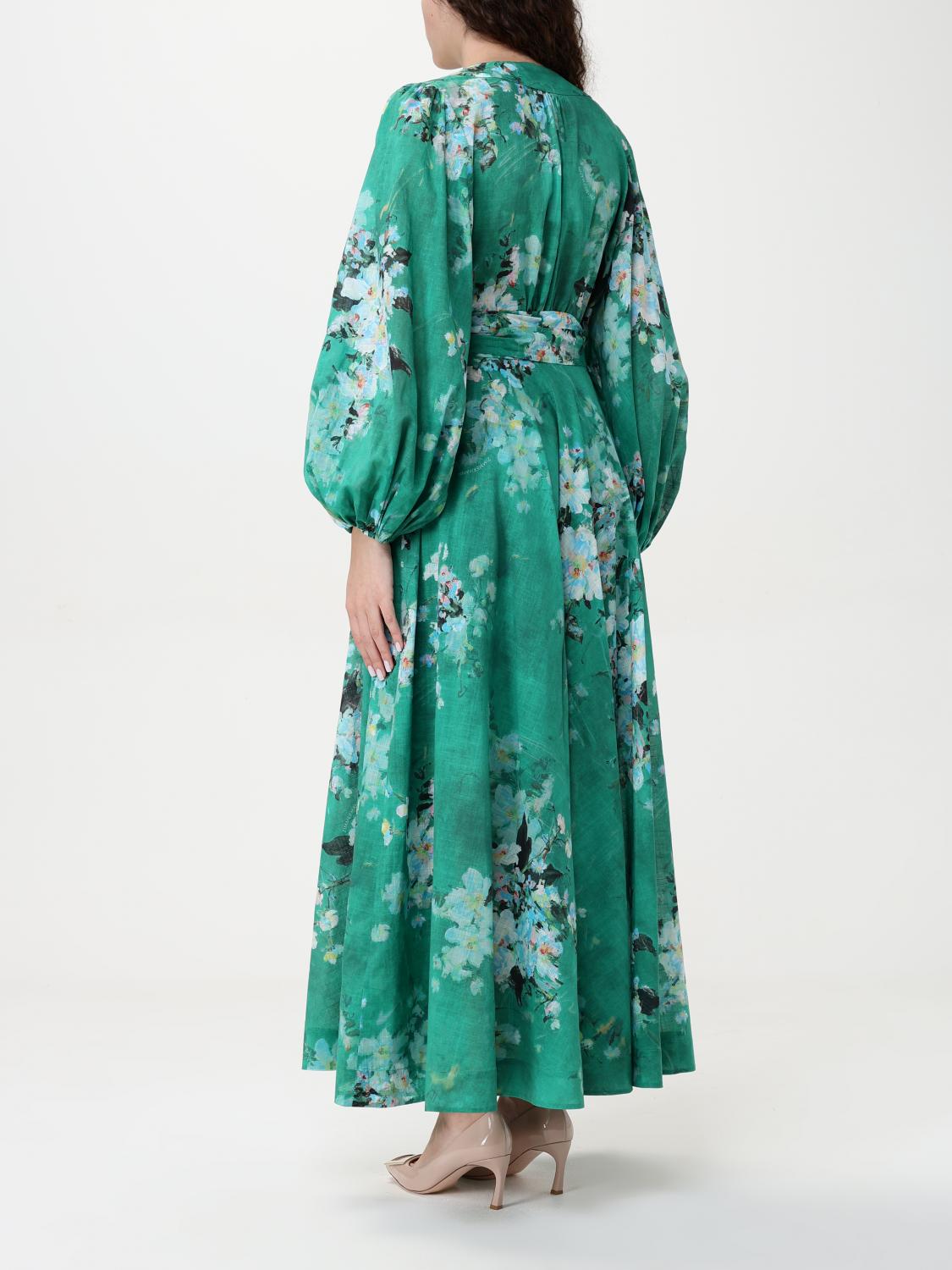 green zimmerman dress NWT Zimmermann Tiggy Bow Cut-Out Midi-Dress Green 2 (6-8) $795