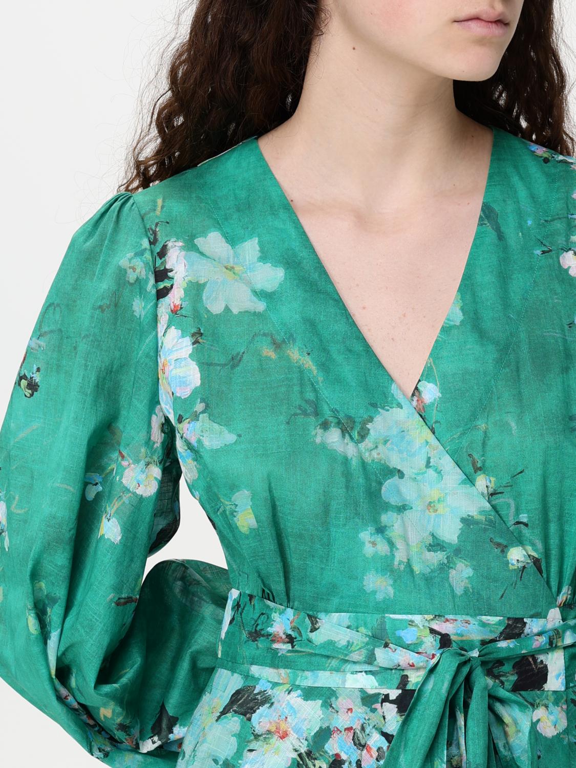 zimmermann wrap dress green Zimmermann Womens Silk Emerald Green Wrap Mini Cocktail Party Dress Sz 0