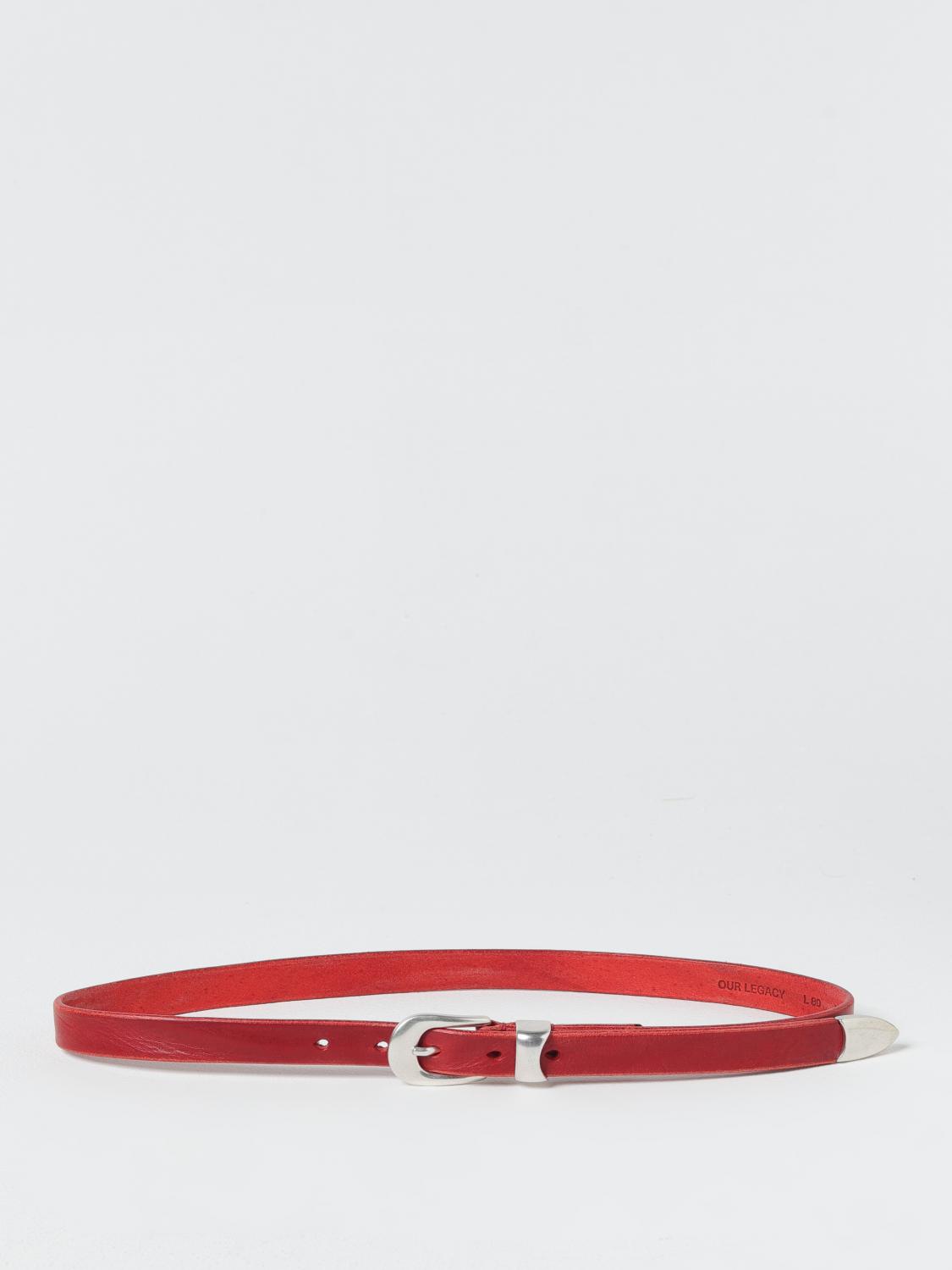 OUR LEGACY CINTURA: Cintura Our Legacy in pelle , Rosso - Img 1